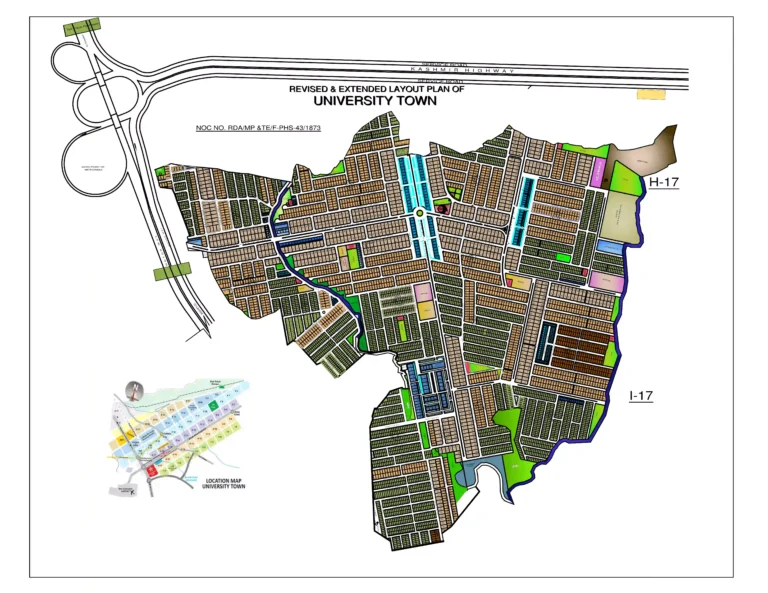 university town map